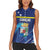 Personalized Curacao Flag Day Women Sleeveless Polo Shirt Dia di Bandera
