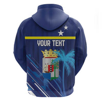 Personalized Curacao Flag Day Zip Hoodie Dia di Bandera