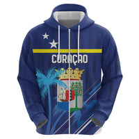 Personalized Curacao Flag Day Zip Hoodie Dia di Bandera