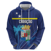 Personalized Curacao Flag Day Zip Hoodie Dia di Bandera