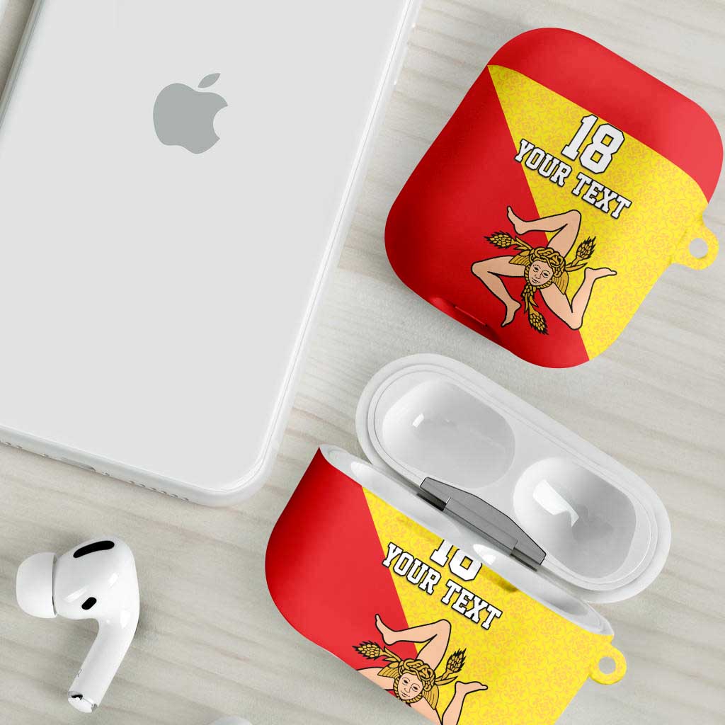 Custom Sicilia Football AirPods Case Naziunali Siciliana - Wonder Print Shop