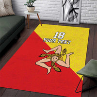 Custom Sicilia Football Area Rug Naziunali Siciliana - Wonder Print Shop