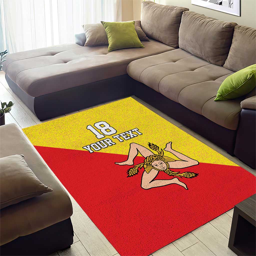 Custom Sicilia Football Area Rug Naziunali Siciliana - Wonder Print Shop