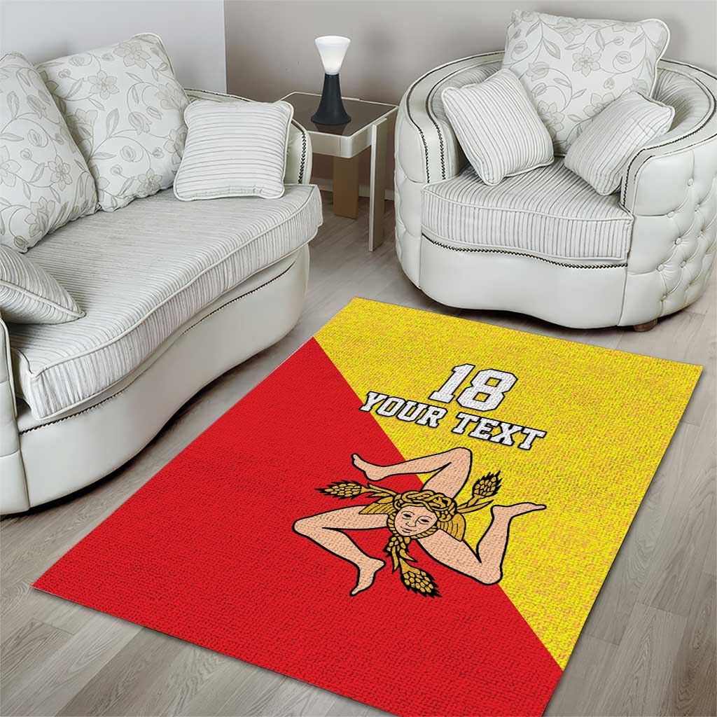 Custom Sicilia Football Area Rug Naziunali Siciliana - Wonder Print Shop