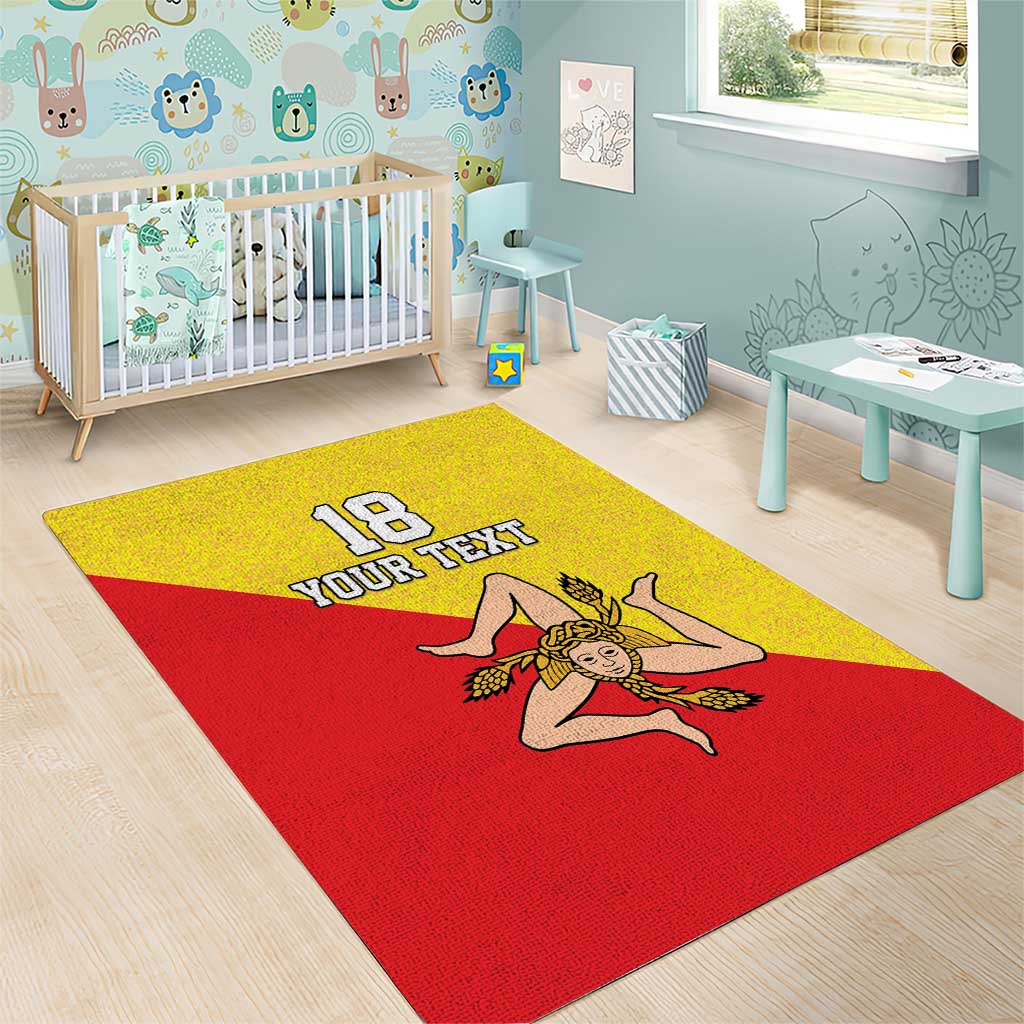 Custom Sicilia Football Area Rug Naziunali Siciliana - Wonder Print Shop