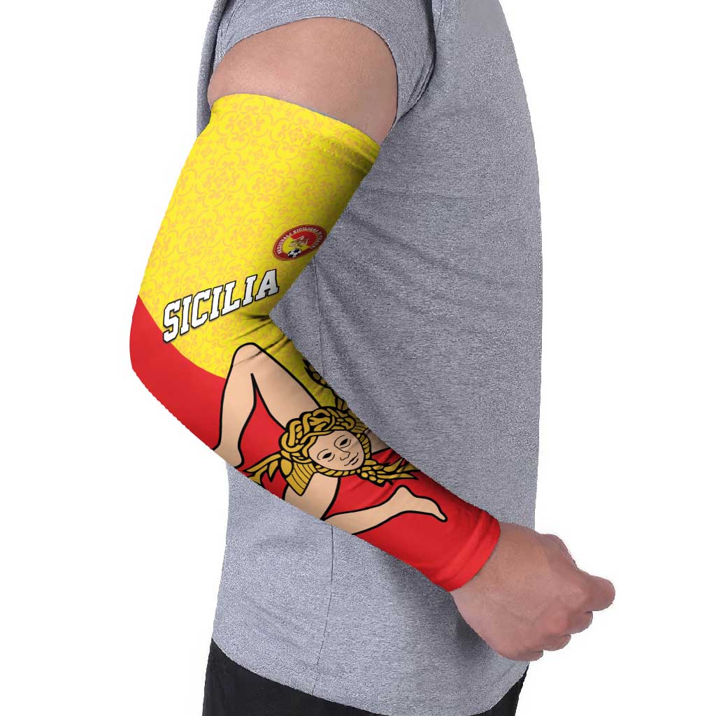Custom Sicilia Football Arm Sleeves Naziunali Siciliana - Wonder Print Shop