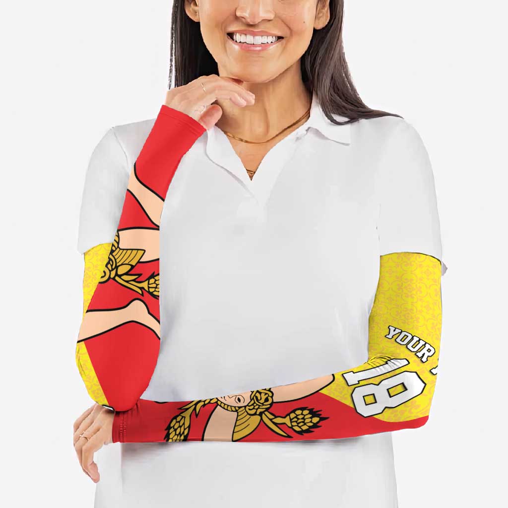 Custom Sicilia Football Arm Sleeves Naziunali Siciliana - Wonder Print Shop