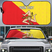 Custom Sicilia Football Auto Sun Shade Naziunali Siciliana - Wonder Print Shop