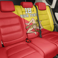 Custom Sicilia Football Back Car Seat Cover Naziunali Siciliana - Wonder Print Shop