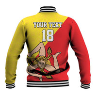 Custom Sicilia Football Baseball Jacket Naziunali Siciliana - Wonder Print Shop