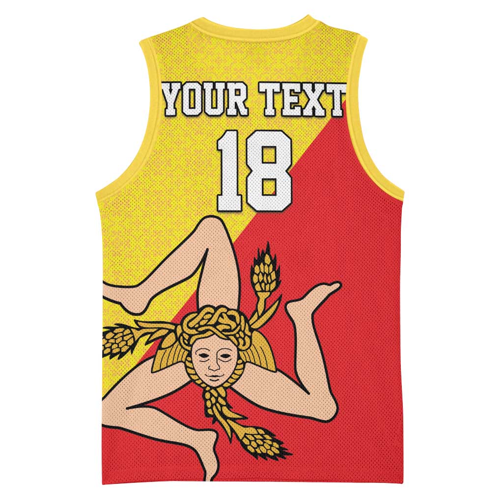 Custom Sicilia Football Basketball Jersey Naziunali Siciliana - Wonder Print Shop