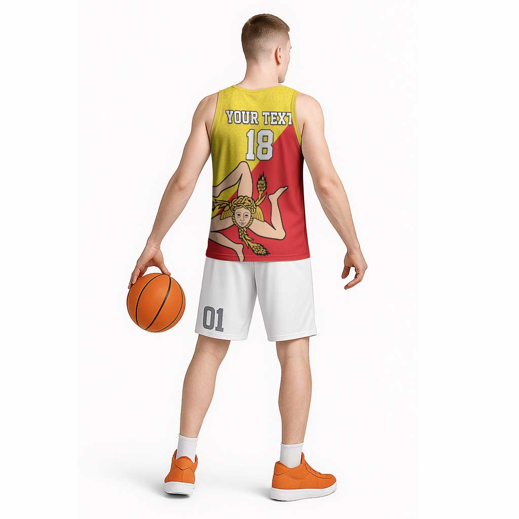 Custom Sicilia Football Basketball Jersey Naziunali Siciliana - Wonder Print Shop