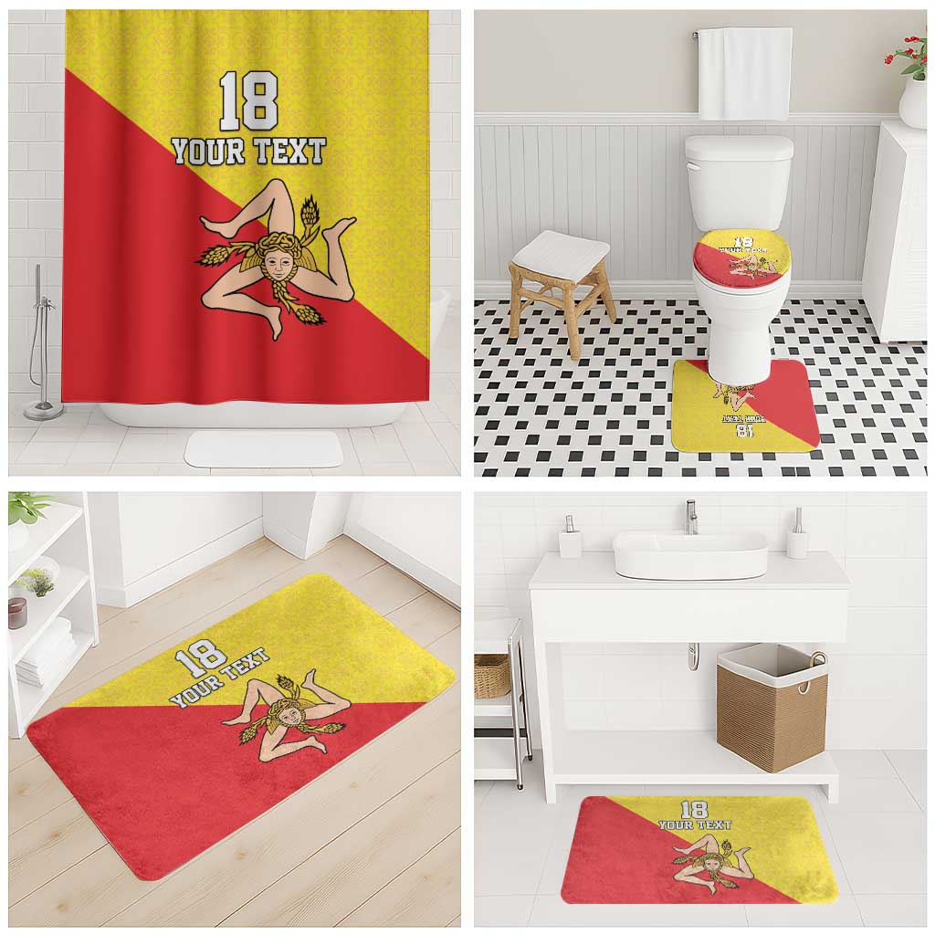 Custom Sicilia Football Bathroom Set Naziunali Siciliana - Wonder Print Shop