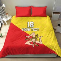 Custom Sicilia Football Bedding Set Naziunali Siciliana - Wonder Print Shop