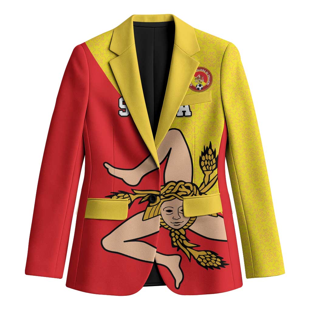 Custom Sicilia Football Blazer Naziunali Siciliana - Wonder Print Shop
