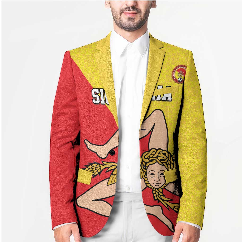 Custom Sicilia Football Blazer Naziunali Siciliana - Wonder Print Shop
