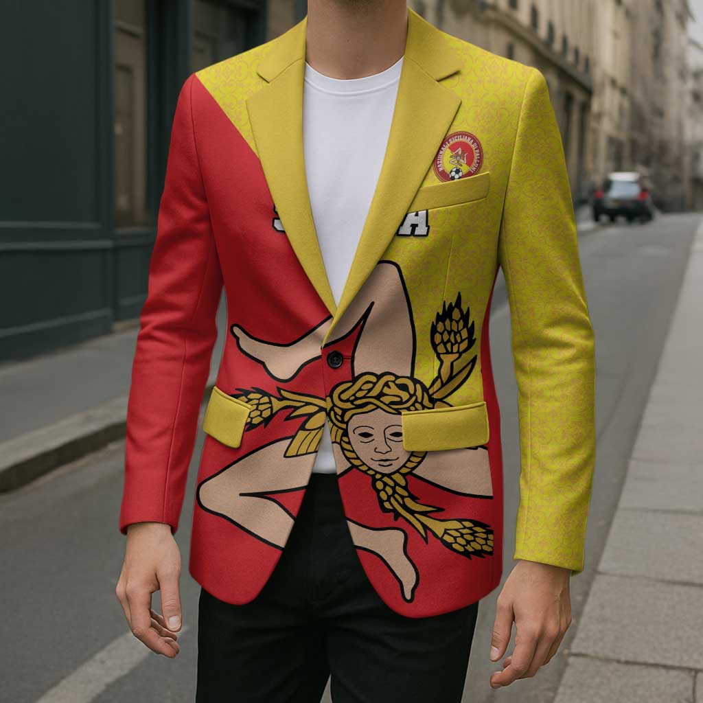 Custom Sicilia Football Blazer Naziunali Siciliana - Wonder Print Shop