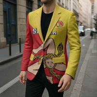 Custom Sicilia Football Blazer Naziunali Siciliana - Wonder Print Shop