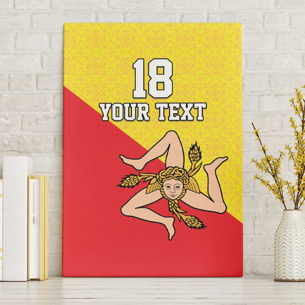 Custom Sicilia Football Canvas Wall Art Naziunali Siciliana - Wonder Print Shop