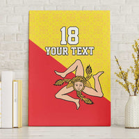 Custom Sicilia Football Canvas Wall Art Naziunali Siciliana - Wonder Print Shop