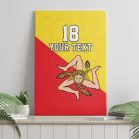 Custom Sicilia Football Canvas Wall Art Naziunali Siciliana - Wonder Print Shop