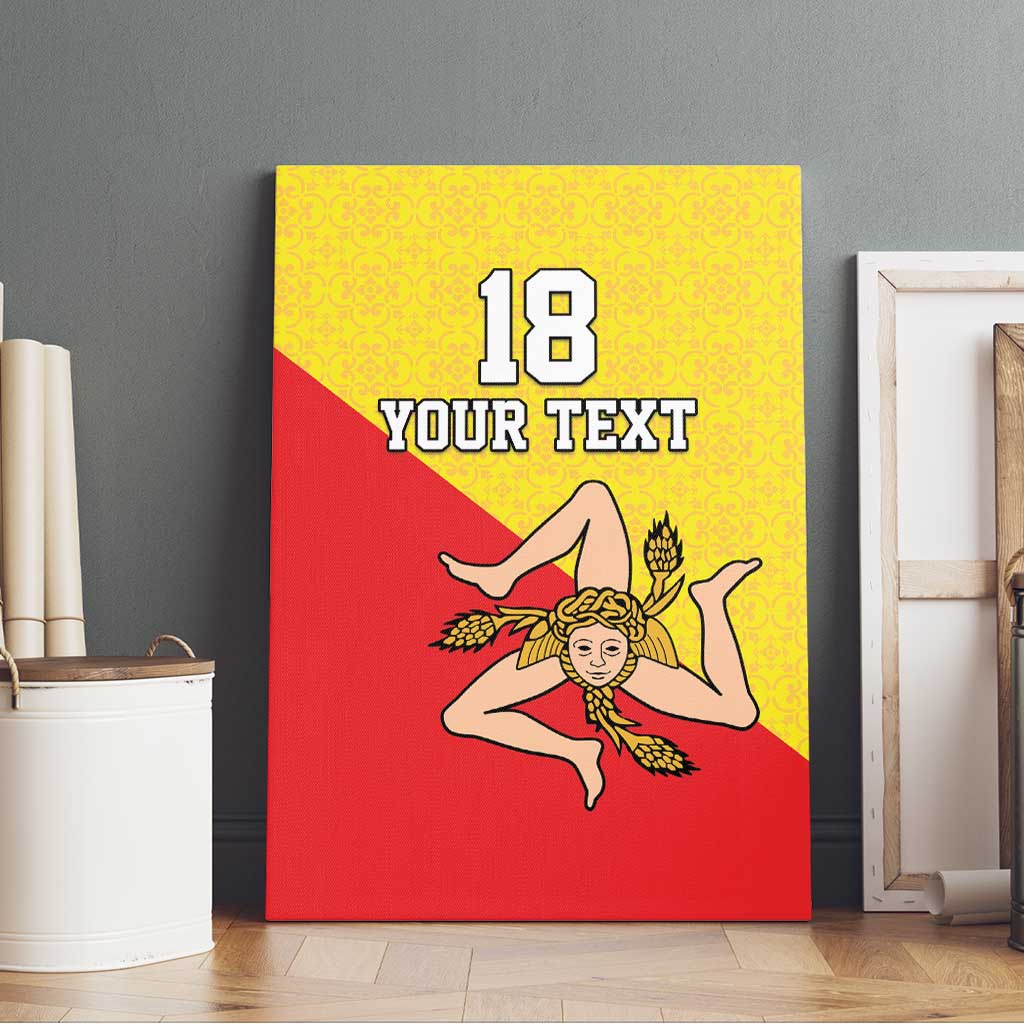 Custom Sicilia Football Canvas Wall Art Naziunali Siciliana - Wonder Print Shop