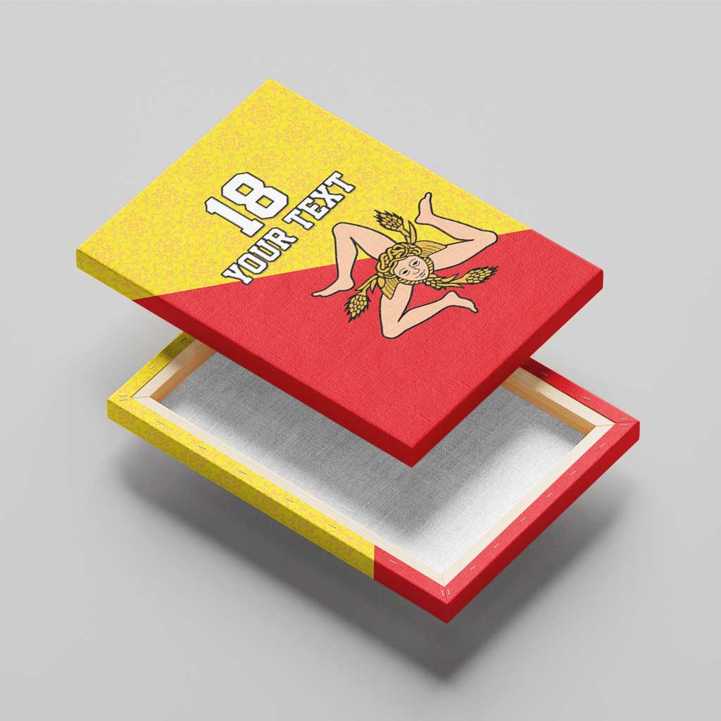 Custom Sicilia Football Canvas Wall Art Naziunali Siciliana - Wonder Print Shop