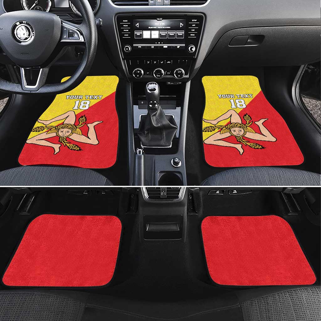 Custom Sicilia Football Car Mats Naziunali Siciliana - Wonder Print Shop