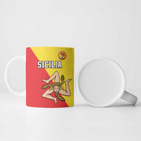 Custom Sicilia Football Ceramic Mug Naziunali Siciliana - Wonder Print Shop