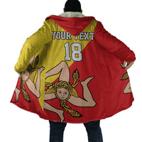 Custom Sicilia Football Cloak Naziunali Siciliana - Wonder Print Shop
