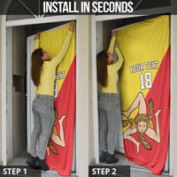 Custom Sicilia Football Door Cover Naziunali Siciliana - Wonder Print Shop