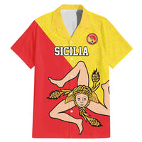Custom Sicilia Football Family Matching Mermaid Dress and Hawaiian Shirt Naziunali Siciliana - Wonder Print Shop