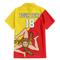 Custom Sicilia Football Family Matching Mermaid Dress and Hawaiian Shirt Naziunali Siciliana - Wonder Print Shop
