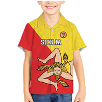 Custom Sicilia Football Family Matching Mermaid Dress and Hawaiian Shirt Naziunali Siciliana - Wonder Print Shop