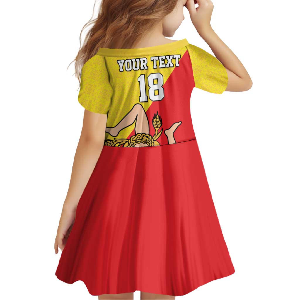 Custom Sicilia Football Family Matching Off Shoulder Maxi Dress and Hawaiian Shirt Naziunali Siciliana - Wonder Print Shop