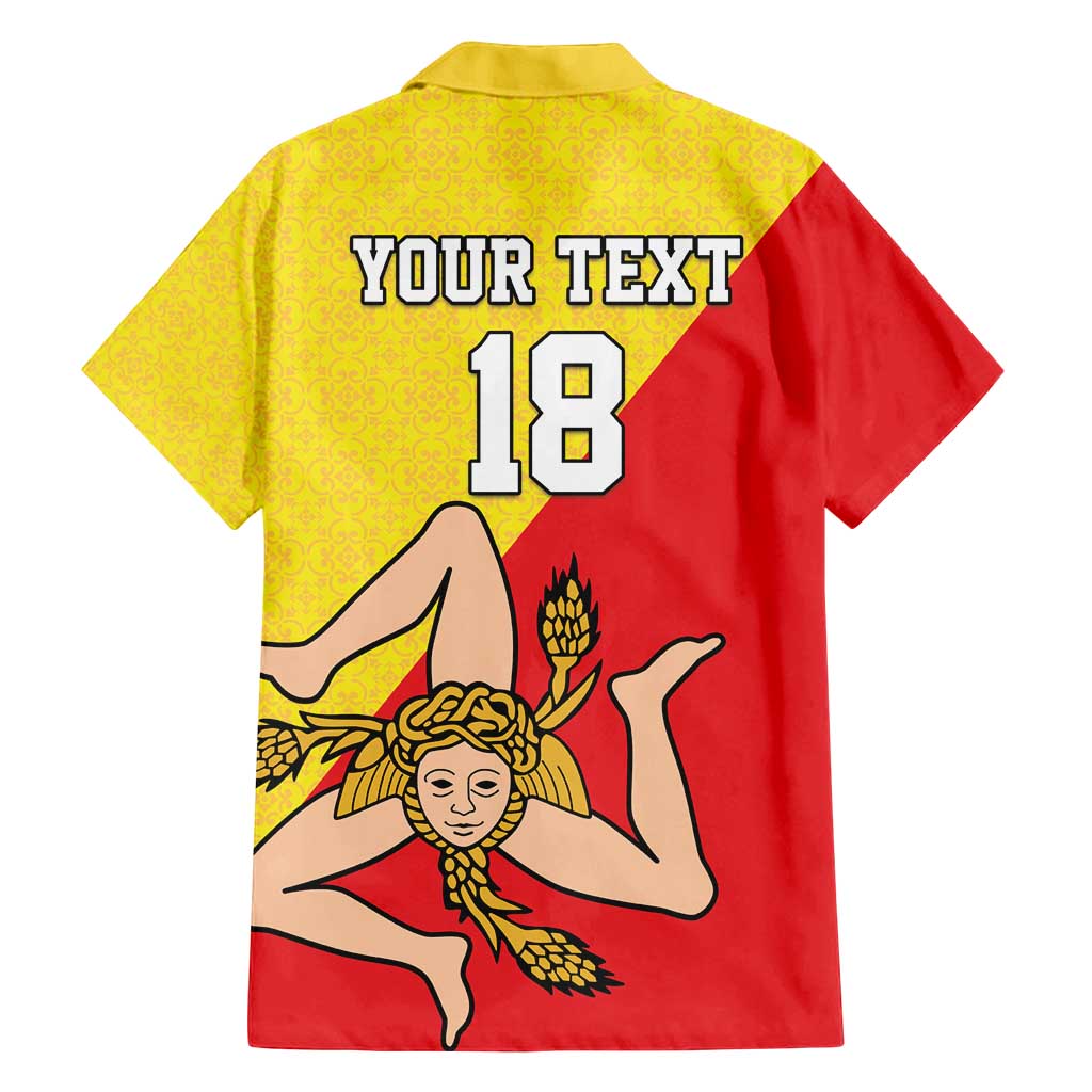 Custom Sicilia Football Family Matching Off Shoulder Maxi Dress and Hawaiian Shirt Naziunali Siciliana - Wonder Print Shop