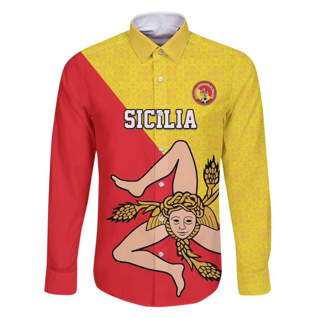 Custom Sicilia Football Family Matching Puletasi and Hawaiian Shirt Naziunali Siciliana - Wonder Print Shop