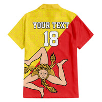 Custom Sicilia Football Family Matching Tank Maxi Dress and Hawaiian Shirt Naziunali Siciliana - Wonder Print Shop