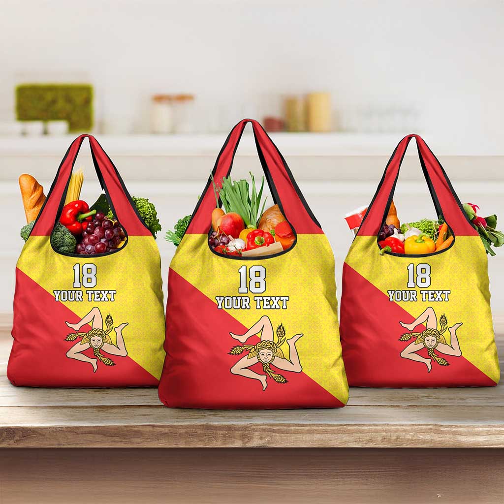Custom Sicilia Football Grocery Bag Naziunali Siciliana - Wonder Print Shop