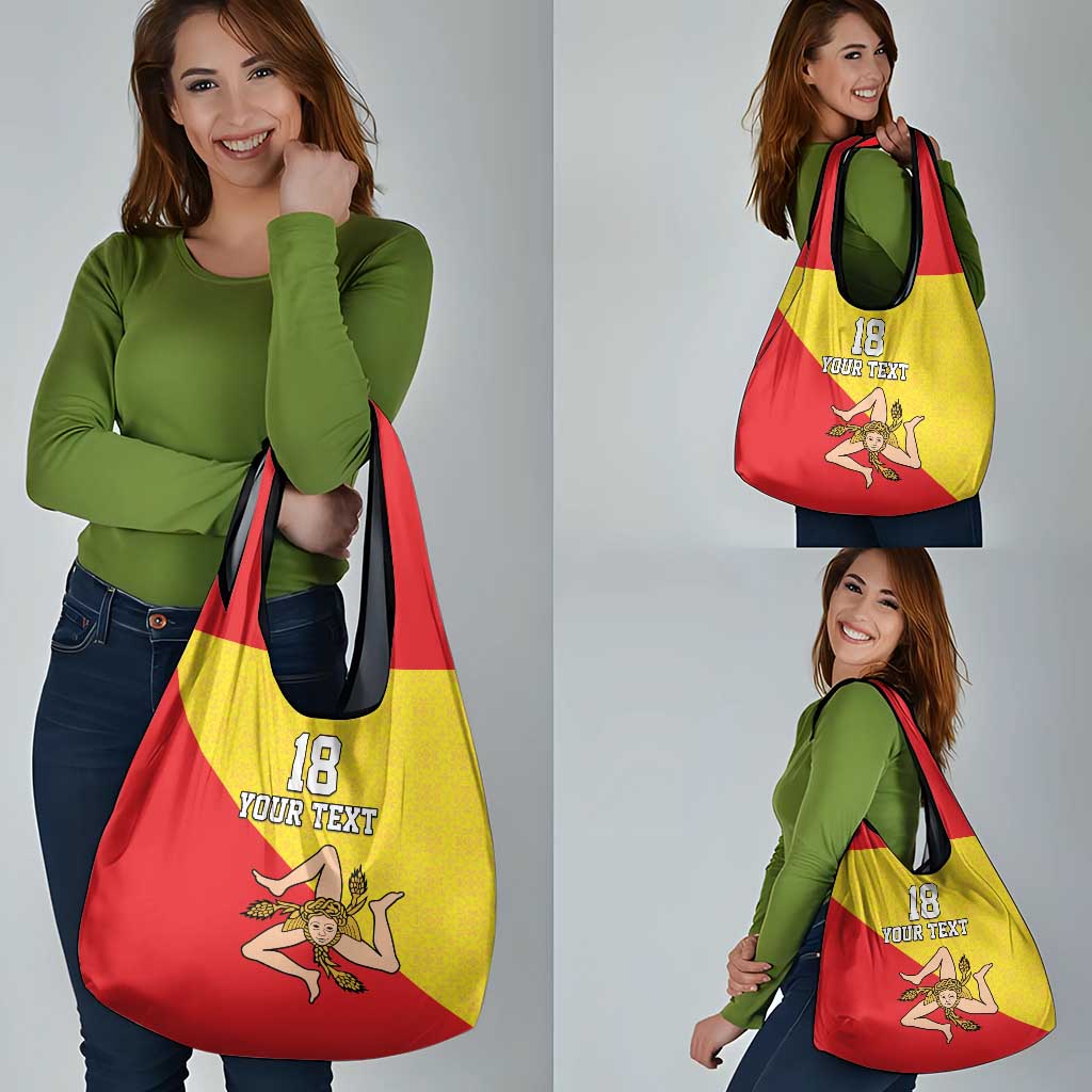 Custom Sicilia Football Grocery Bag Naziunali Siciliana - Wonder Print Shop