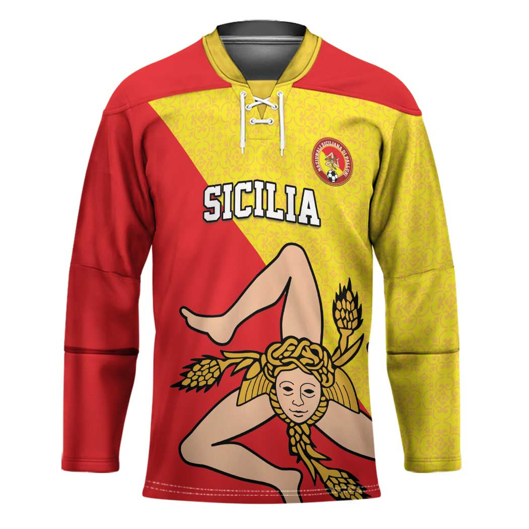Custom Sicilia Football Hockey Jersey Naziunali Siciliana - Wonder Print Shop