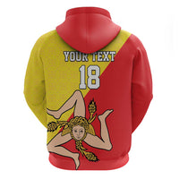 Custom Sicilia Football Hoodie Naziunali Siciliana - Wonder Print Shop