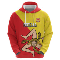 Custom Sicilia Football Hoodie Naziunali Siciliana - Wonder Print Shop