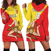 Custom Sicilia Football Hoodie Dress Naziunali Siciliana - Wonder Print Shop