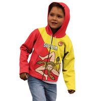 Custom Sicilia Football Kid Hoodie Naziunali Siciliana - Wonder Print Shop