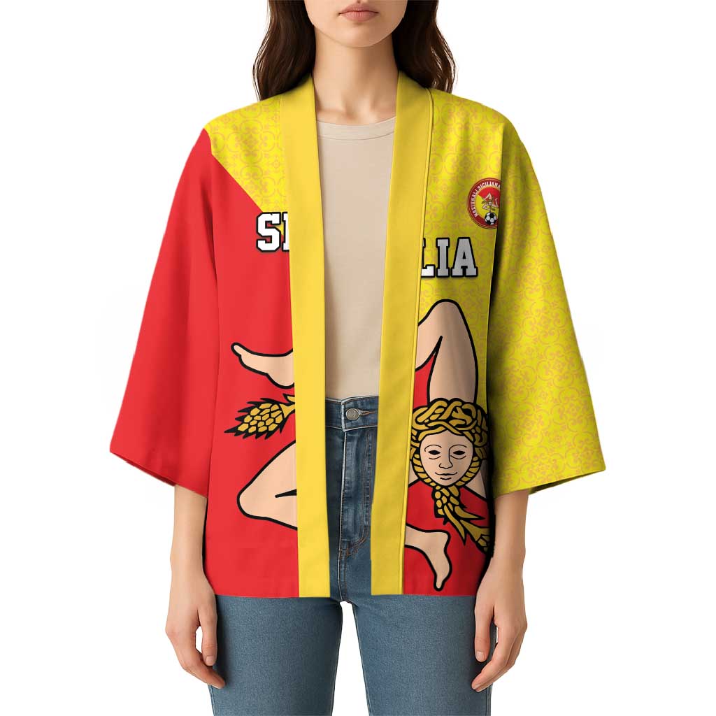 Custom Sicilia Football Kimono Naziunali Siciliana - Wonder Print Shop
