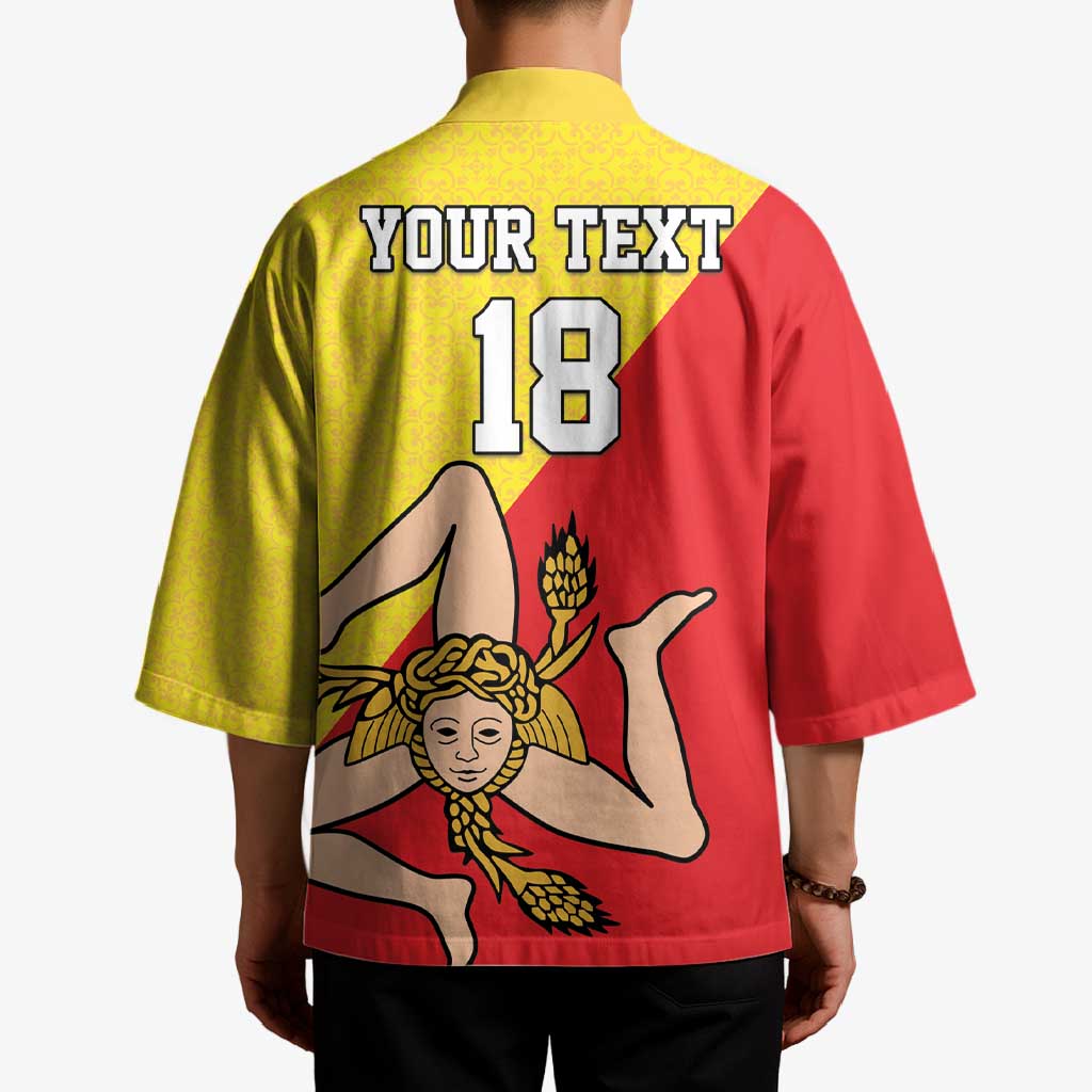 Custom Sicilia Football Kimono Naziunali Siciliana - Wonder Print Shop