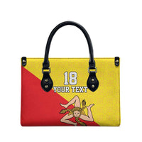Custom Sicilia Football Leather Bag Naziunali Siciliana - Wonder Print Shop