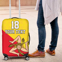 Custom Sicilia Football Luggage Cover Naziunali Siciliana - Wonder Print Shop