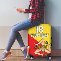 Custom Sicilia Football Luggage Cover Naziunali Siciliana - Wonder Print Shop